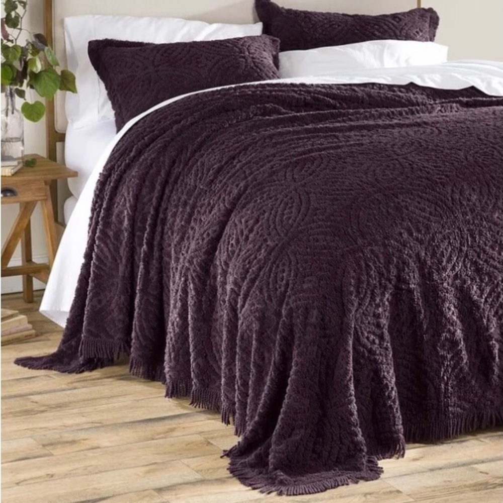 Plow & Hearth coverlet in eggplant